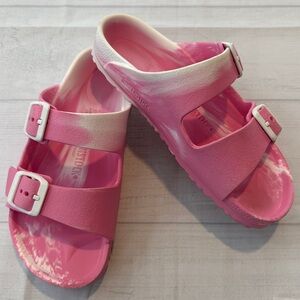 Birkenstock Kids Pink Ombre Two-Strap Slide Sandals